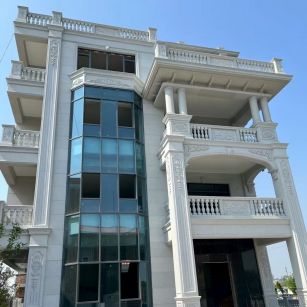 遵义 芝麻白花岗岩别墅外墙干挂效果展示