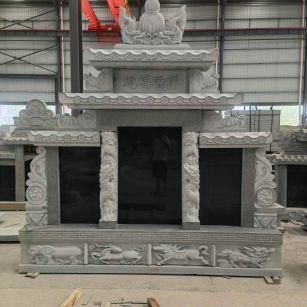 遵义 芝麻灰高档墓碑、土墓，一套也支持定做