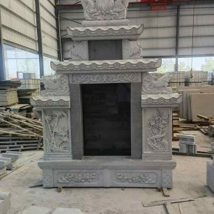 遵义 芝麻灰高档墓碑、土墓，一套也支持定做