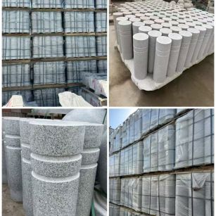 遵义 芝麻白花岗岩挡车柱、隔离柱多少钱