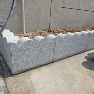 遵义 芝麻白花岗岩花边石铺装效果图