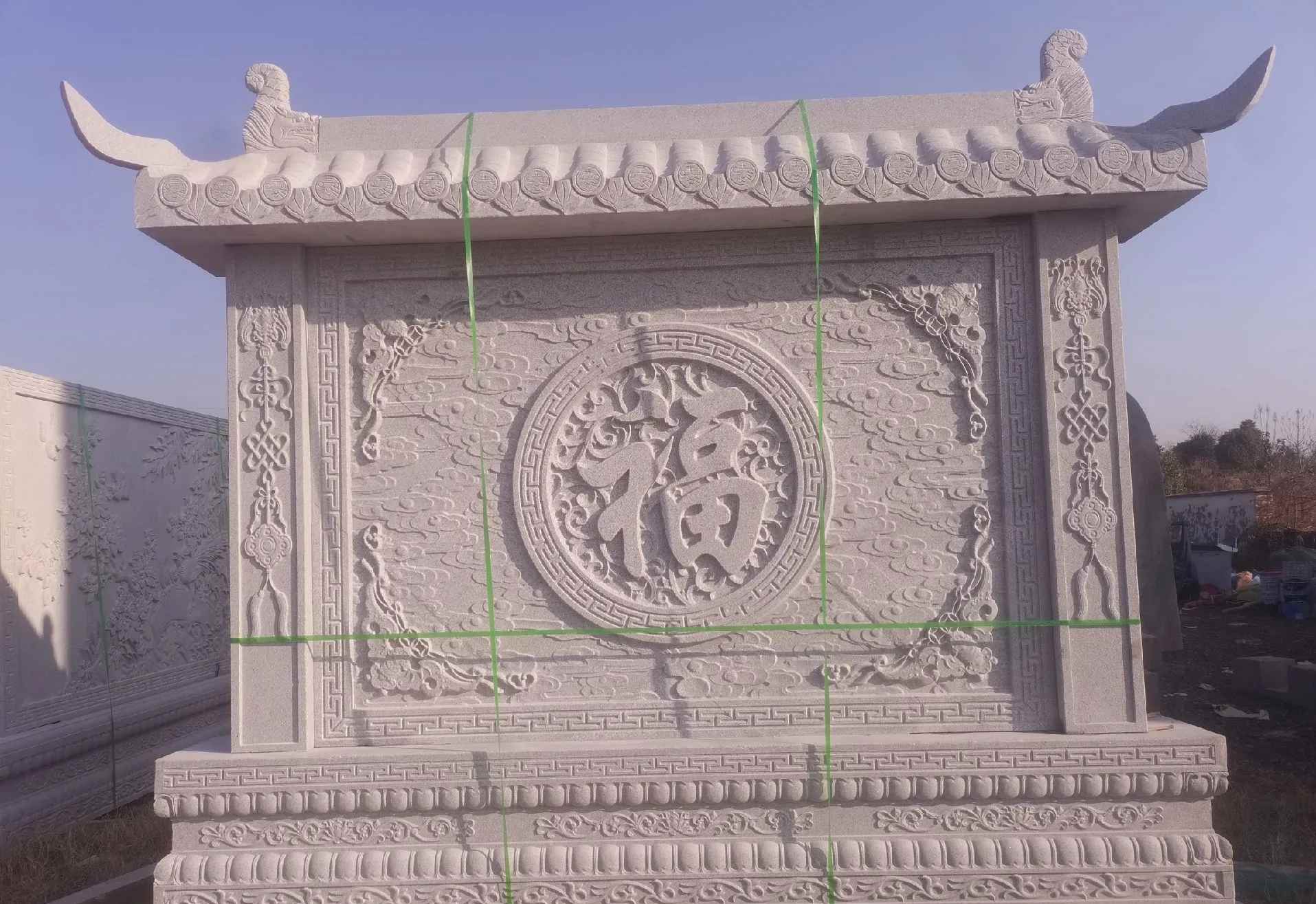 遵义 芝麻白花岗岩屏风，照壁，影壁