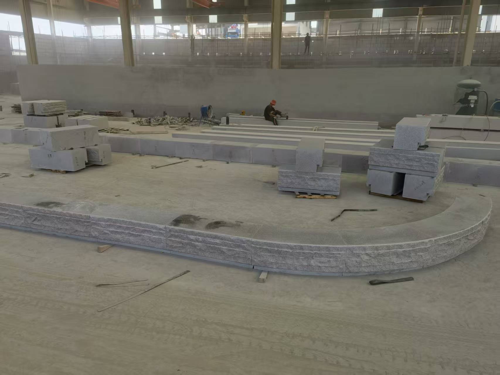 遵义 芝麻白整石坐凳（光面+自然面）